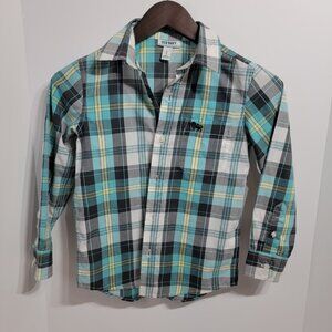Boys Old Navy Long-Sleeve Plaid Dress Shirt